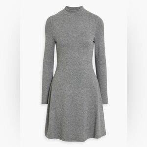 NWT Vince grey high-neck flared knit dress in size large